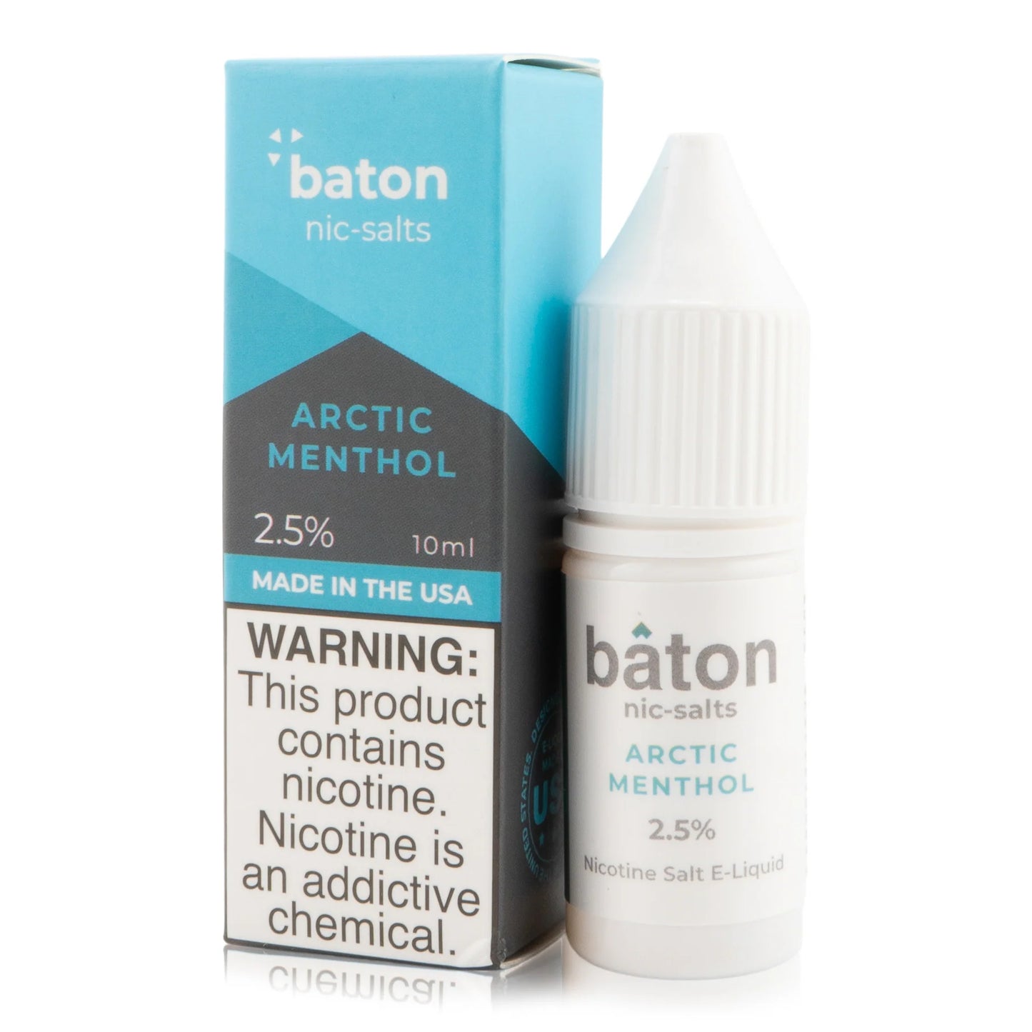 Baton Nicotine Salt E-Liquid 10ML 2.5% - โ๏ธ๐ฌ๏ธ Arctic Menthol