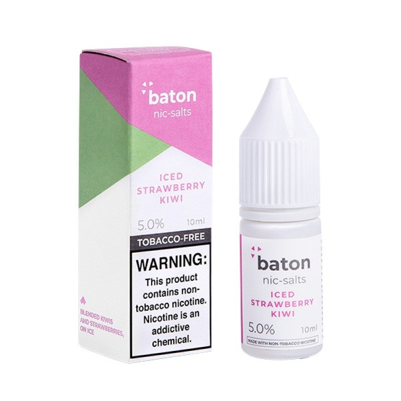 Baton Nicotine Salt E-Liquid 10ML 5% - ππ₯βοΈ Iced Strawberry Kiwi