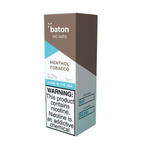 Baton Nicotine Salt E-Liquid 10ML 5% - ๐ฌ Menthol Tobacco