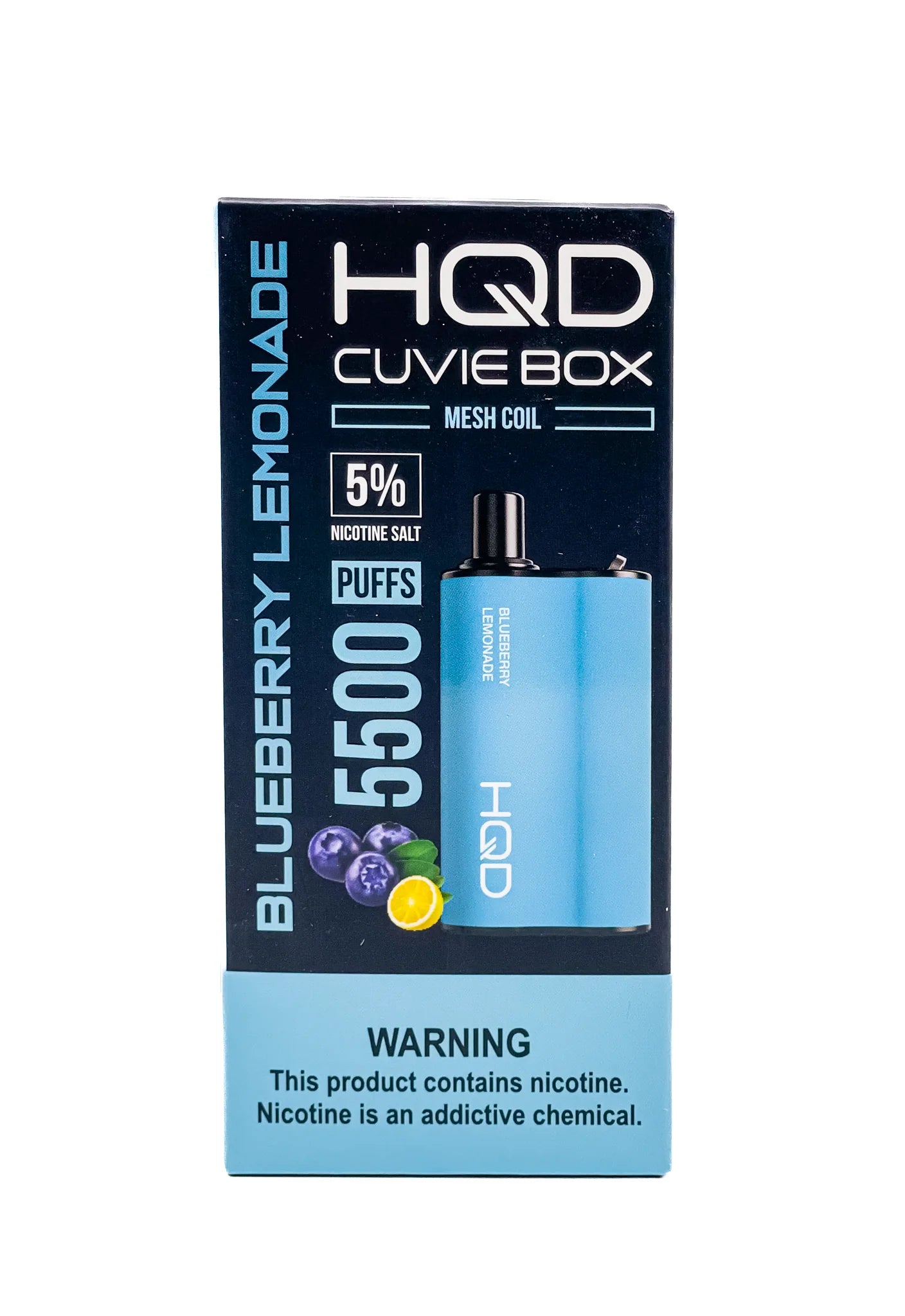 HQD Cuvie Box 5,500 Puffs - π Blueberry Lemonade
