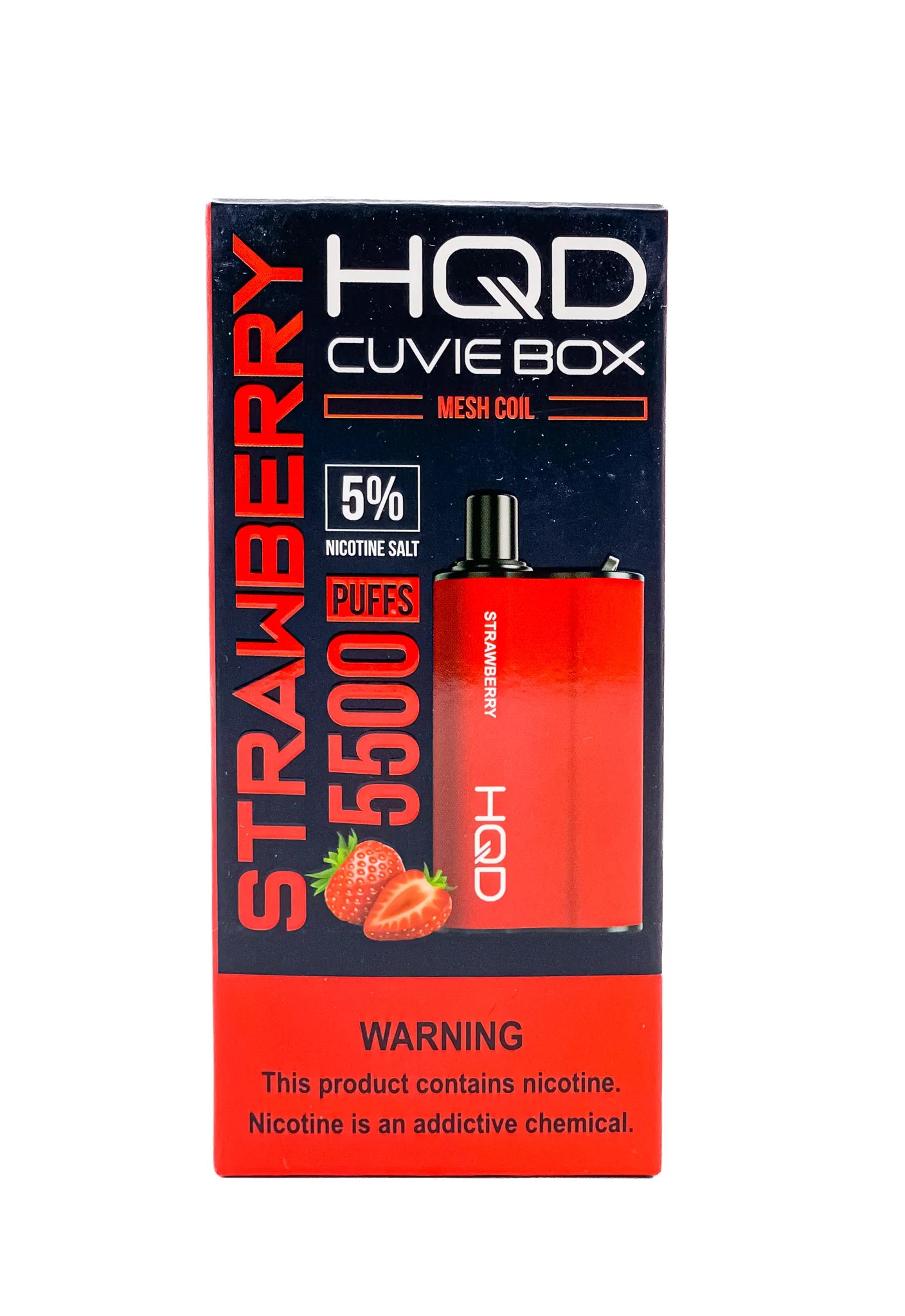 HQD Cuvie Box 5,500 Puffs - π Strawberry