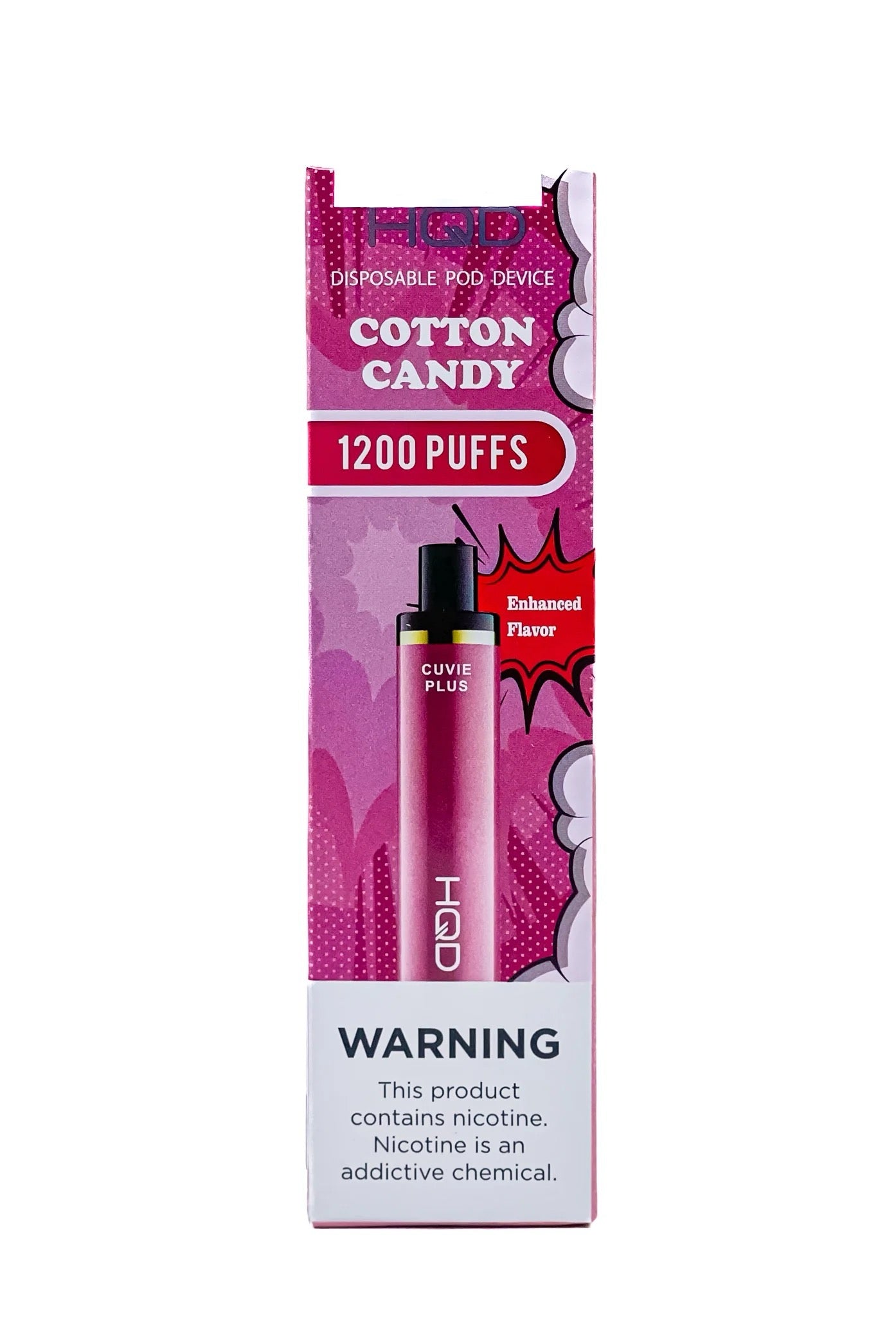 HQD Cuvie Plus 1,200 Puffs - π Cotton Candy