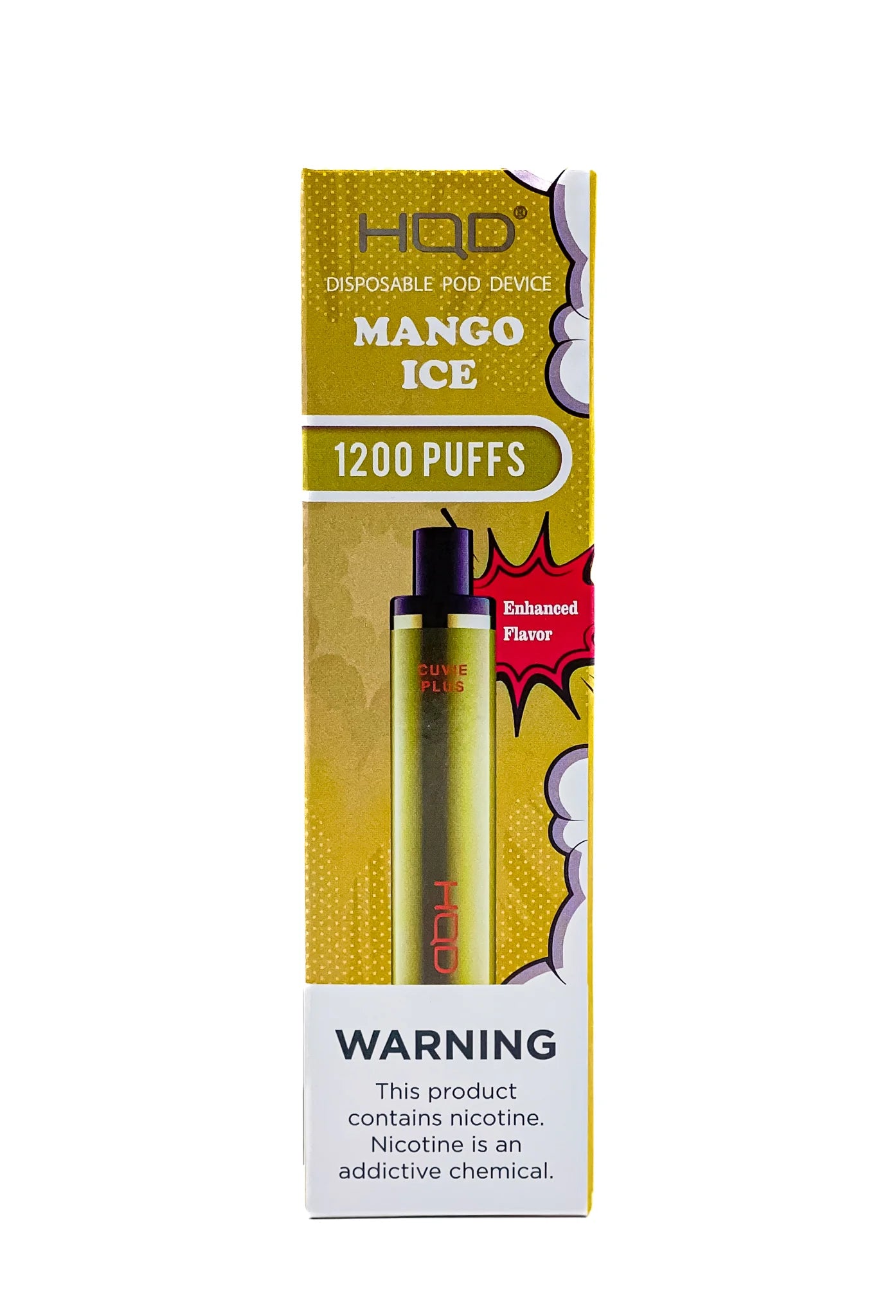 HQD Cuvie Plus 1,200 Puffs - π₯ Mango Ice