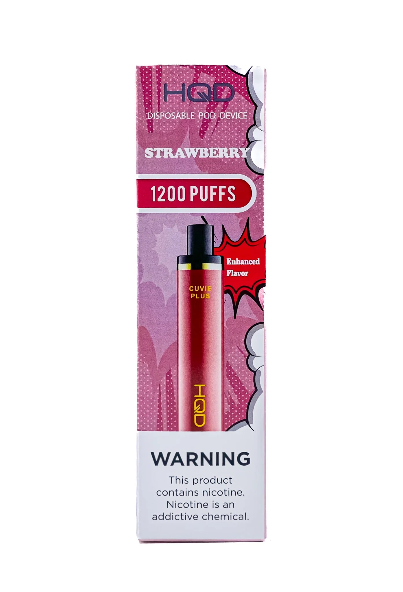 HQD Cuvie Plus 1,200 Puffs - π Strawberry