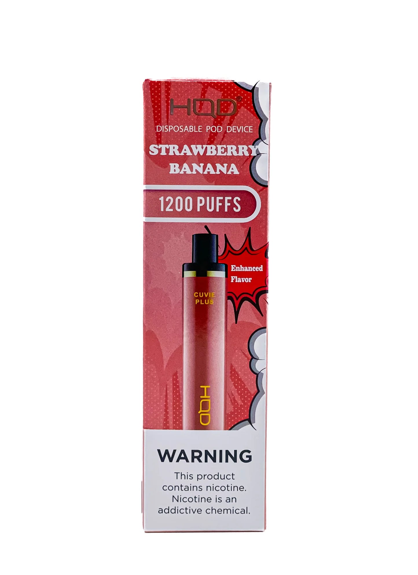HQD Cuvie Plus 1,200 Puffs - ππ Strawberry Banana
