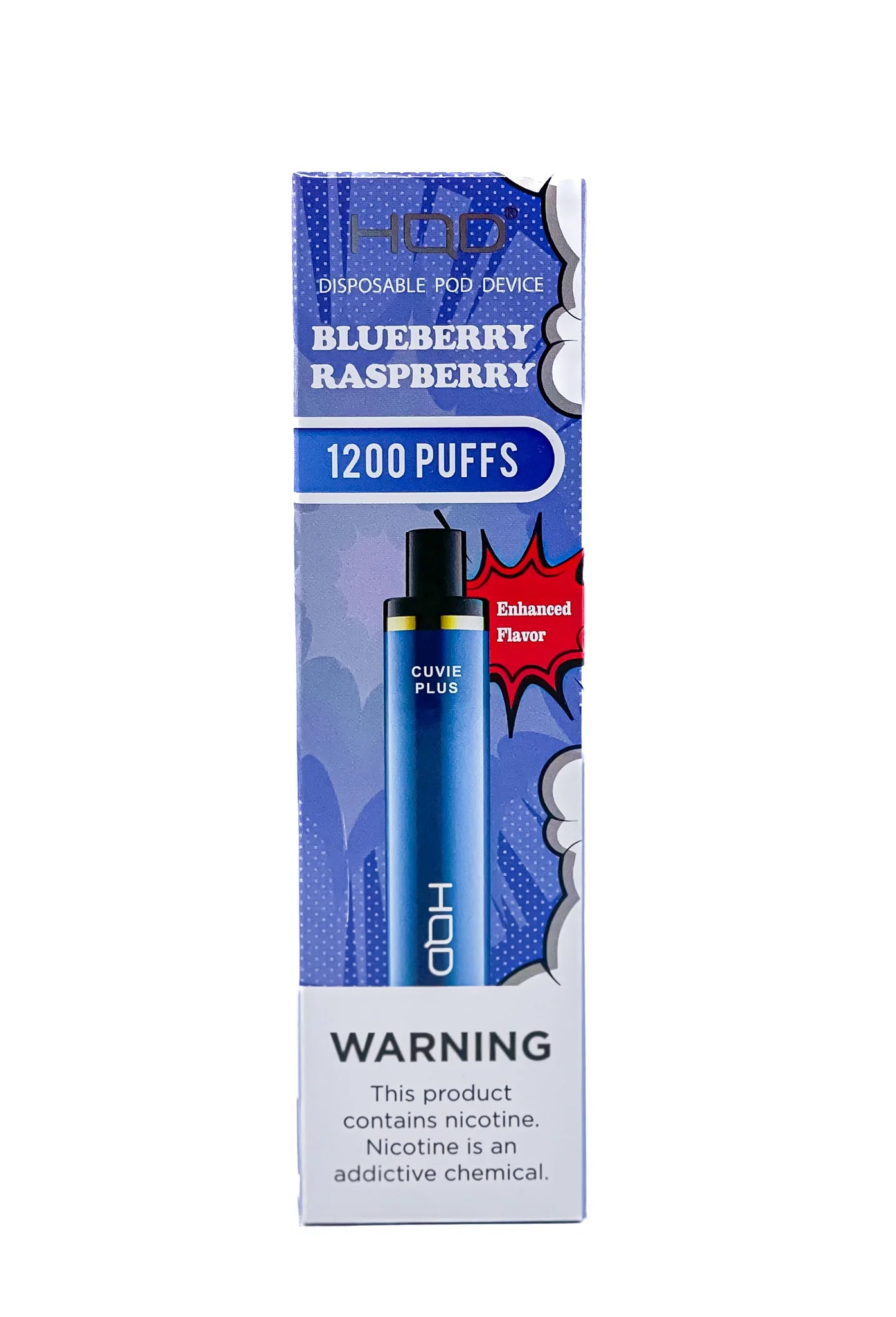 HQD Cuvie Plus 1,200 Puffs - π Blueberry Raspberry