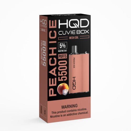 HQD Cuvie Box 5,500 Puffs - π Peach Ice