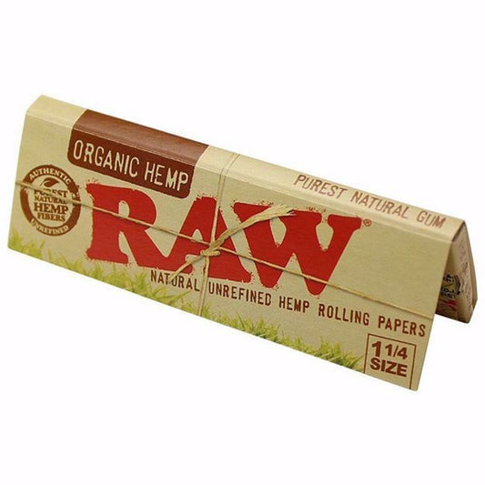 Raw Cone Tips Connoisseur Unrefined Hemp Rolling Paper 1 1\4 Size + Tips