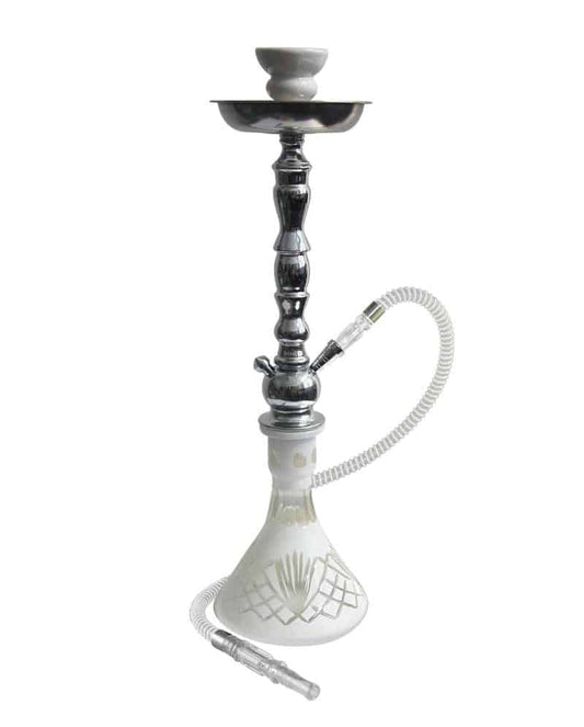 Premium Hookah 9 Inch Pumkin White