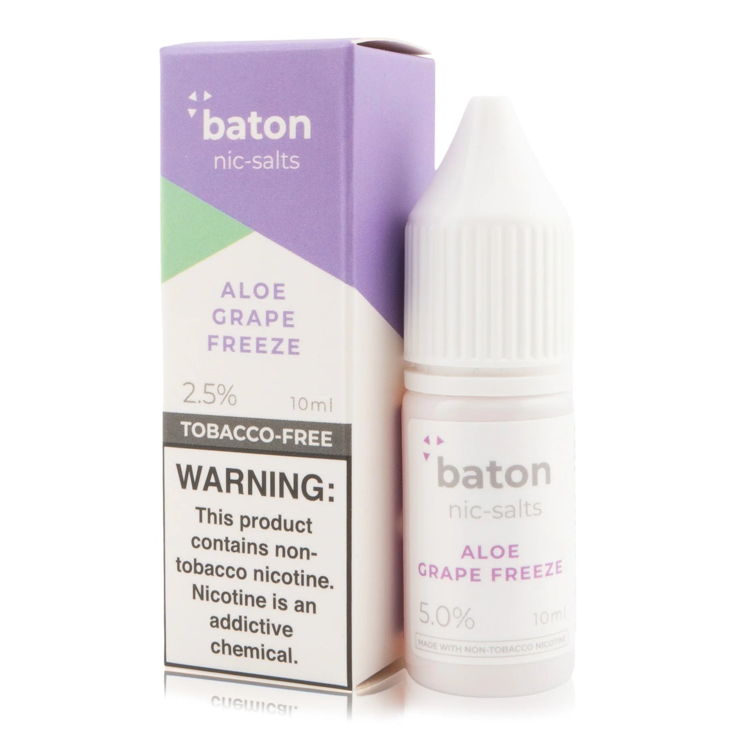 Baton Nicotine Salt E-Liquid 10ML 2.5% - 🍇🍃❄️ Aloe Grape Freeze