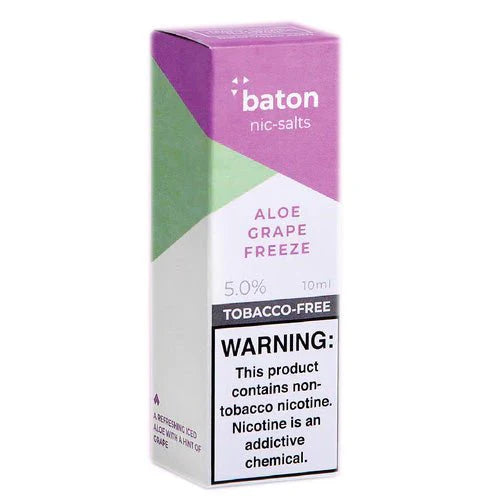 Baton Nicotine Salt E-Liquid 10ML 5% - 🍇🍃❄️ Aloe Grape Freeze