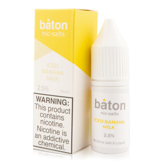 Baton Nicotine Salt E-Liquid 10ML 2.5% - 🍌 Iced Banana Milk