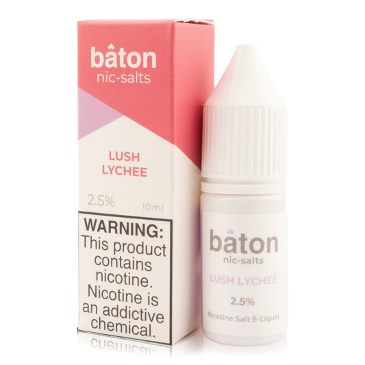 Baton Nicotine Salt E-Liquid 10ML 2.5% - Lush Lychee