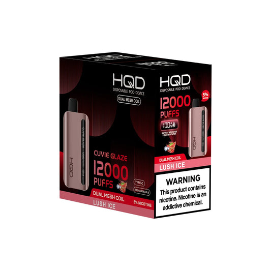 HQD Cuvie Glaze 12,000 Puffs - Lush Ice (Individual)