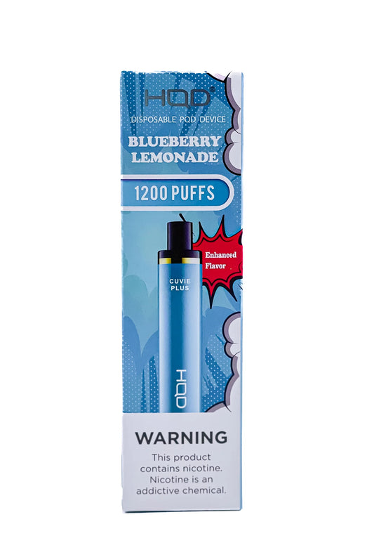 HQD Cuvie Plus 1,200 Puffs - 🍋 Blueberry Lemonade