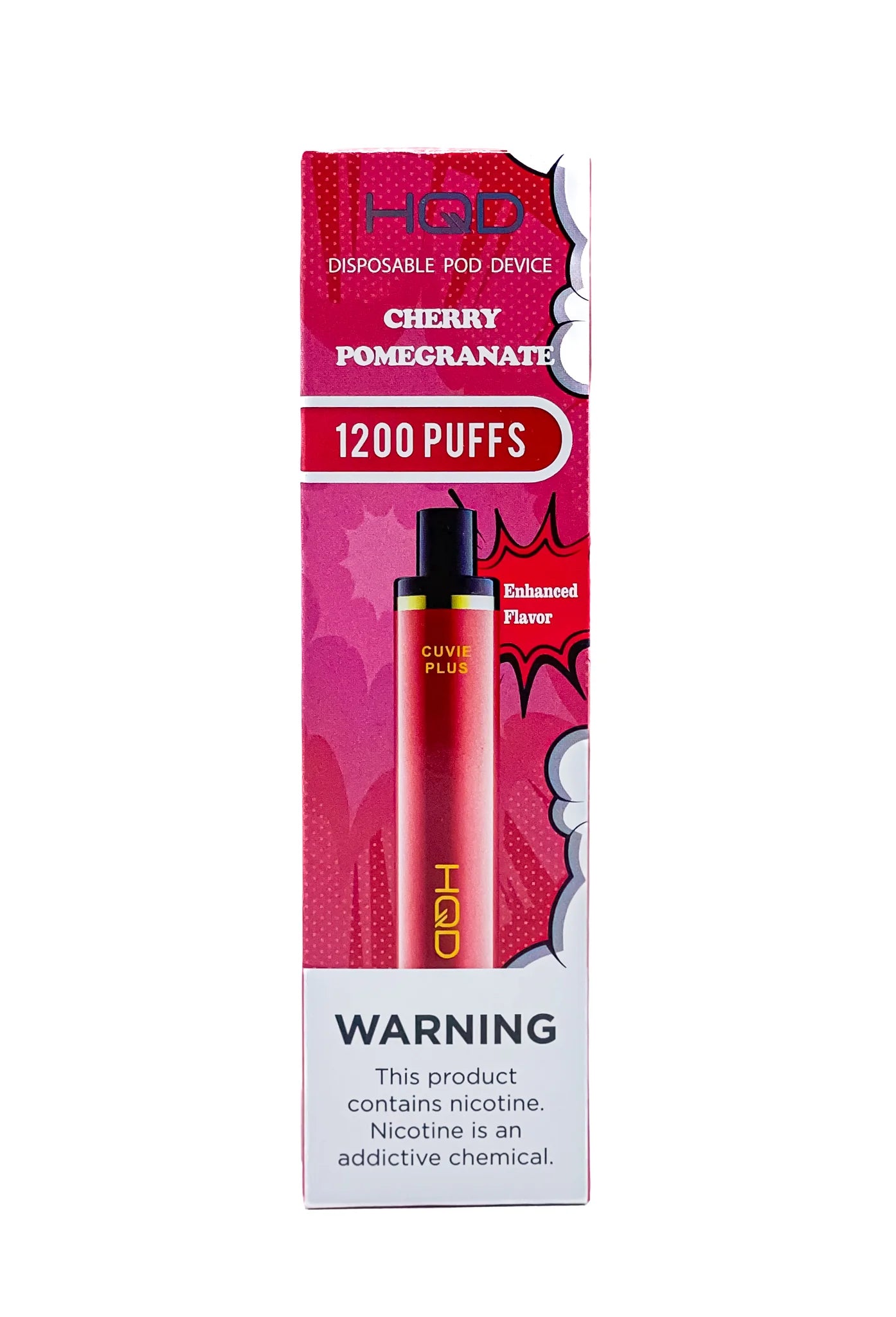 HQD Cuvie Plus 1,200 Puffs - 🍒 Cherry Pomegranate