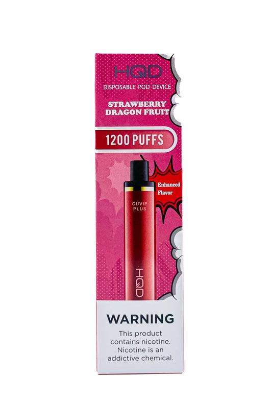 HQD Cuvie Plus 1,200 Puffs - Strawberry Dragon Fruit