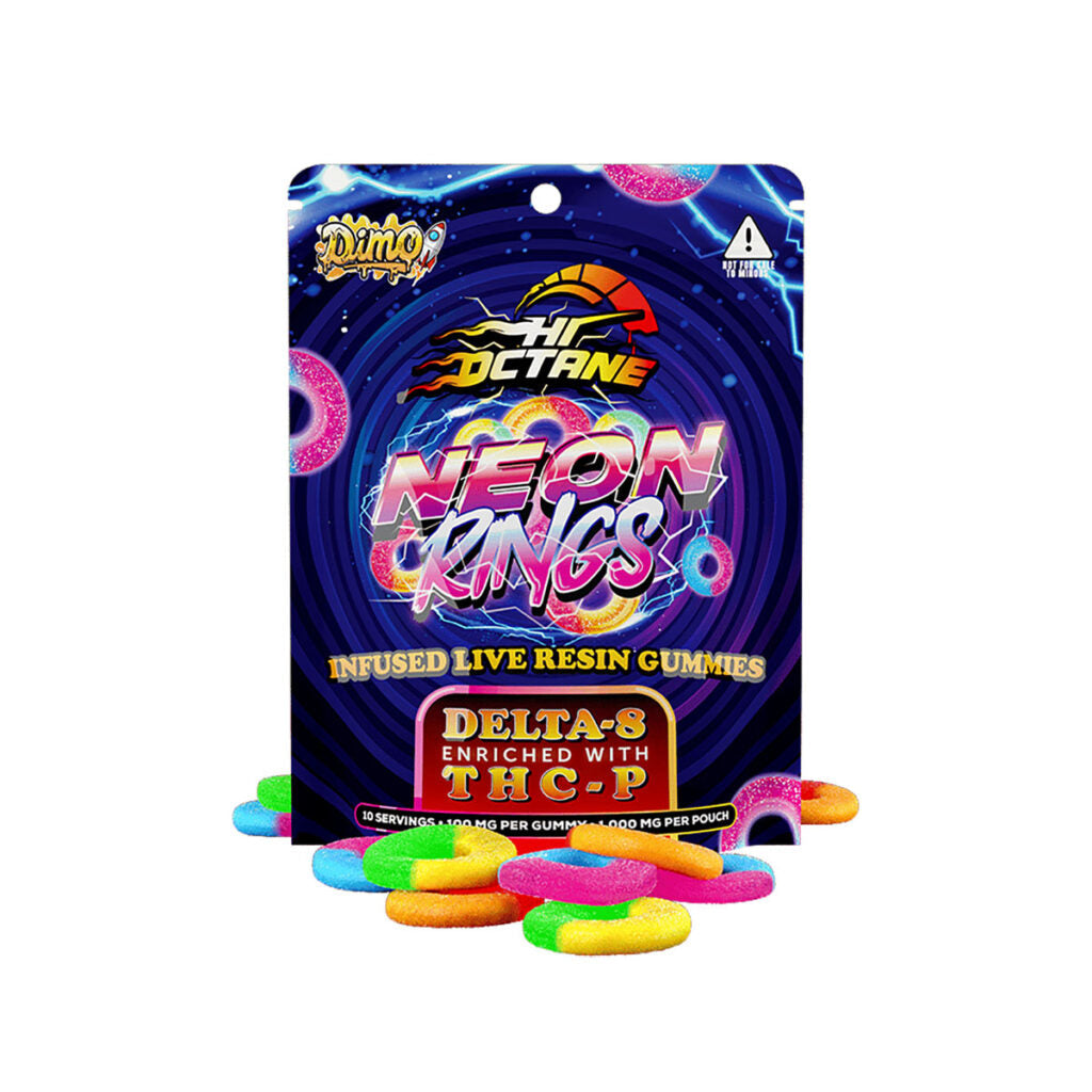 Dimo Neon Rings 100 Mg Per Gummy