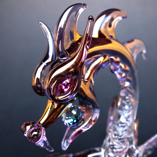 Dragon Glass Spiral/Pink