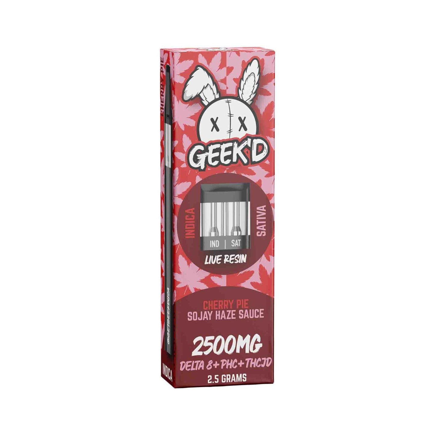 Geek'd 2500mg Ice Cream Cake Indica/sativa Delta8+phc+thcp