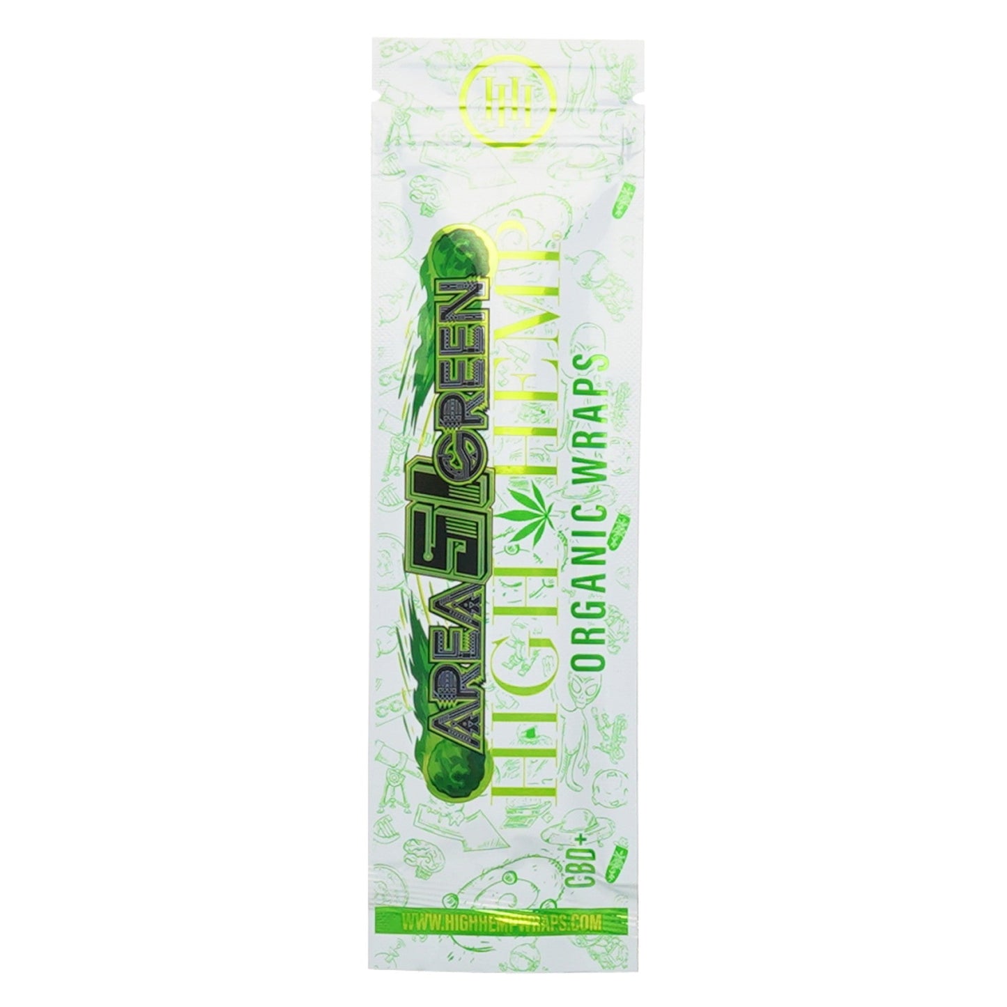 High Hemp Organic Wraps Area 51 Green