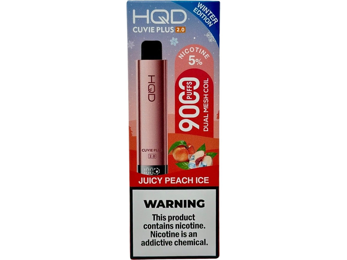 HQD Cuvie Plus 2.0 9,000 Puffs - Juicy Peach Ice