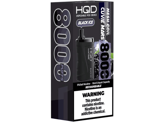 HQD Cuvie Mars 8,000 Puffs - Black Ice