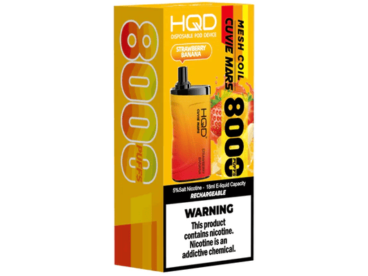 HQD Cuvie Mars 8,000 Puffs - Strawberry Banana