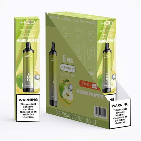 HQD Cuvie Pro 4,500 Puffs - Sour Apple (Individual)