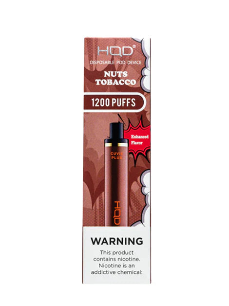 HQD Cuvie Plus 1,200 Puffs - 🌰🥜 Nuts Tobacco