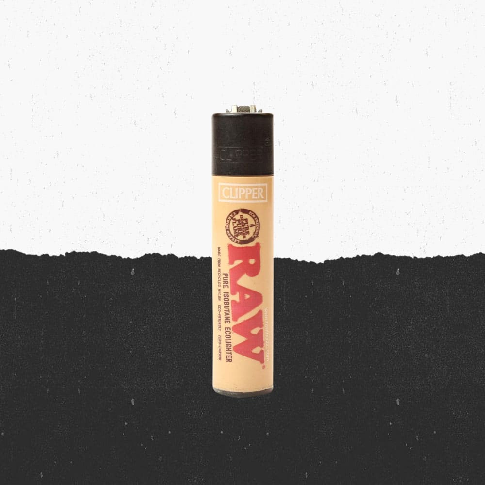 Clipper Raw Lighter Blk And Yellow Reusable