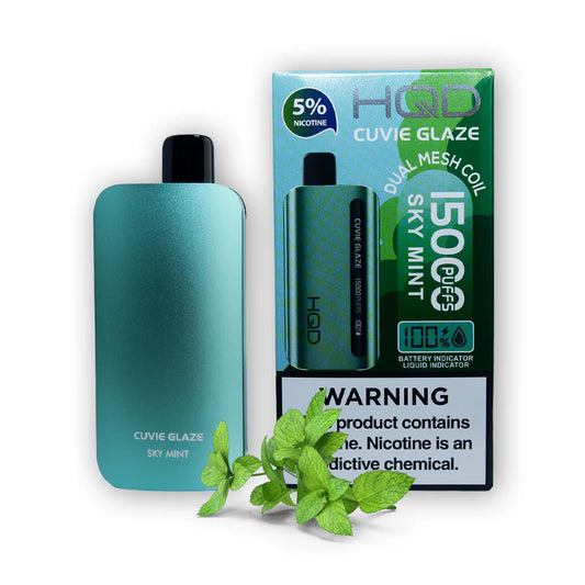 HQD Cuvie Glaze 15,000 Puffs - Sky Mint