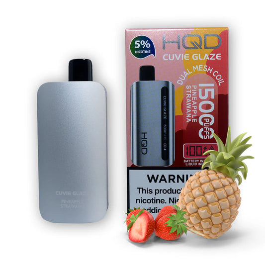 HQD Cuvie Glaze 15,000 Puffs - Pineapple Strawana