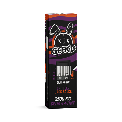 Geek'd 2500mg Zkittlez Jack Sauce Delta8+phc+thcp