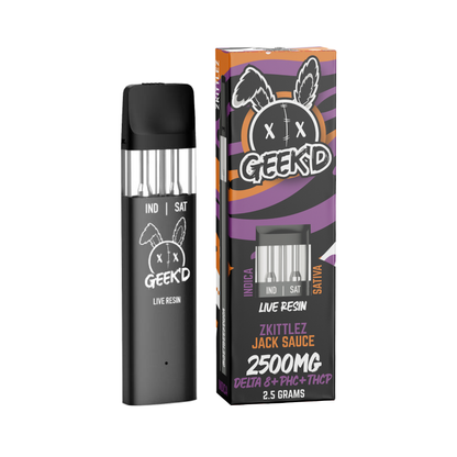 Geek'd 2500mg Zkittlez Jack Sauce Delta8+phc+thcp