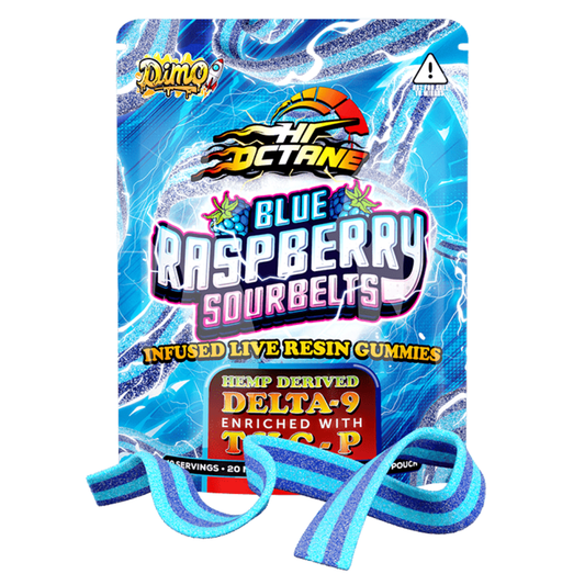 Dimo Blue Raspberry Sourbelts 20mg Per Gummy