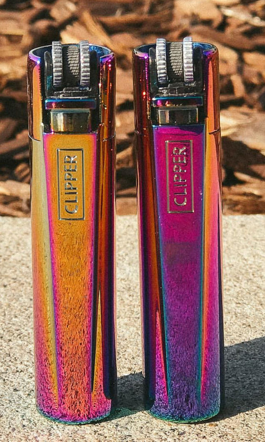 Clipper Dark Solid Colorful Reusable Lighter