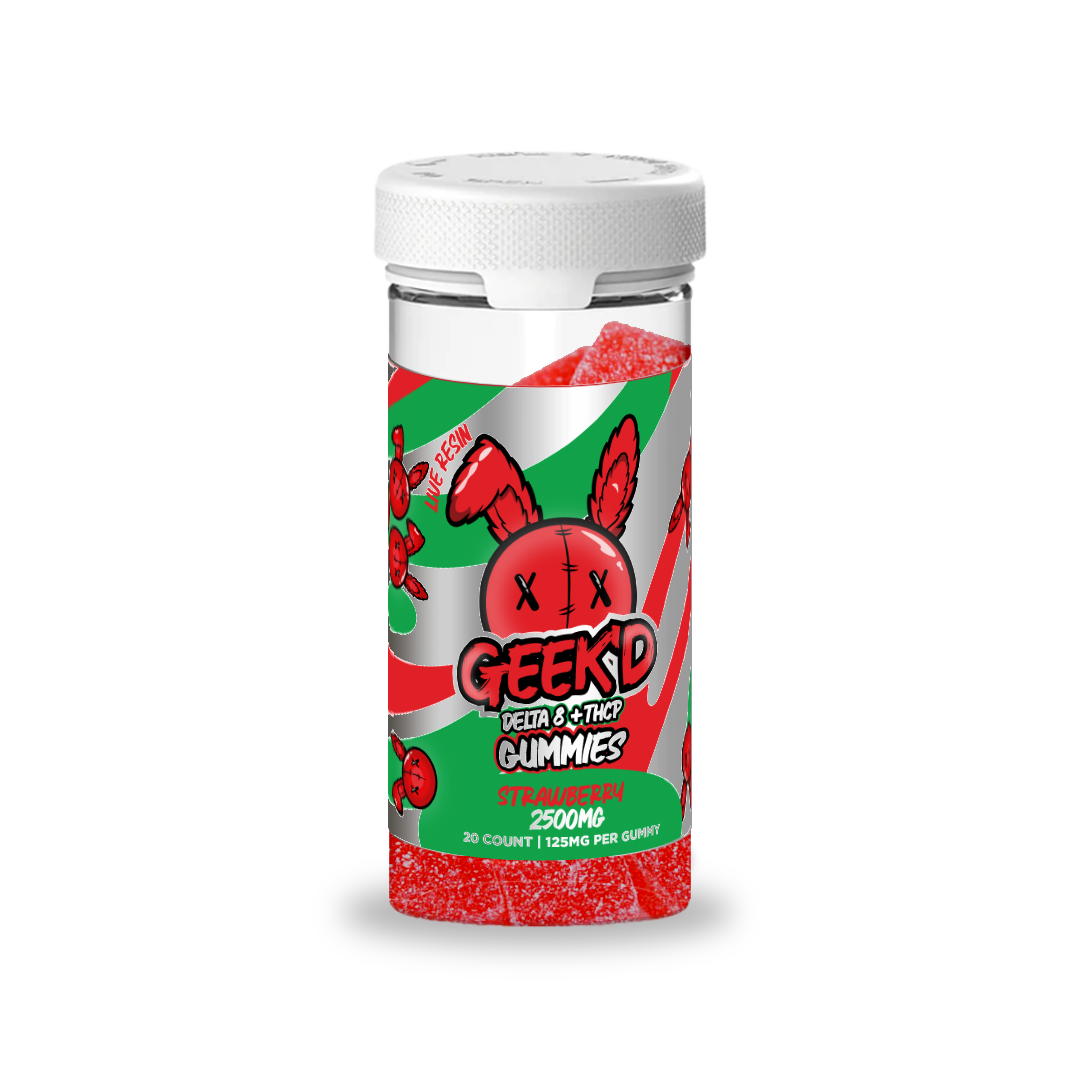 Geek'd 2500mg Strawberry Cheese Cake Strawana Rosin Delta+thcp