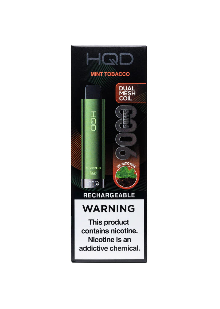 HQD Cuvie Plus 2.0 9,000 Puffs - Mint Tobacco