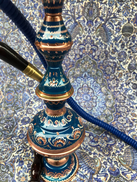 Premium Hookah 9 Inch Pumkin Blue