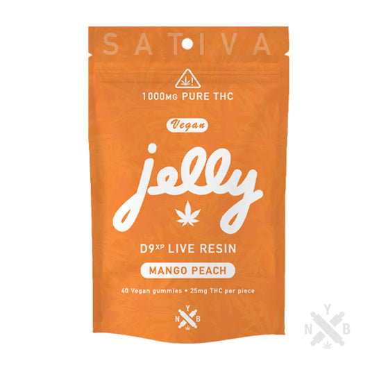 Vegan Jelly D9 Live Resin Mango Peach 25mg Thcper Gummy